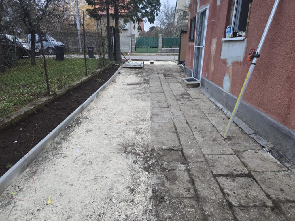 Megsüllyedt térkő javítása